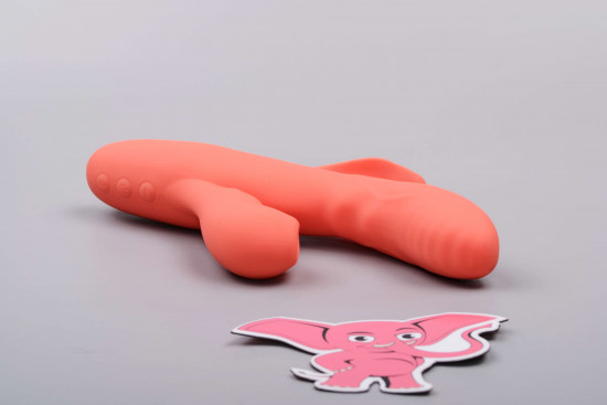 Adore Coraline –  3 az 1-ben szilikon nyomásvibrátor melegedéssel (22 cm)