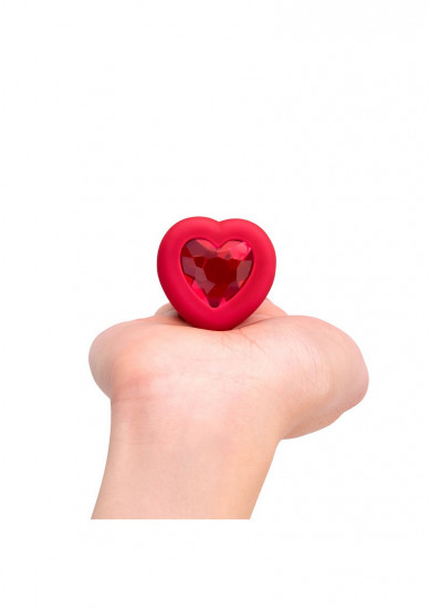 B-Vibe vibrační análdugó Heart M/L távirányítóval (10,5 cm)