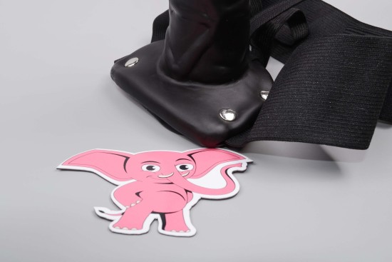 Mitch üreges felcsatolható strap-on (18,7 cm), fekete