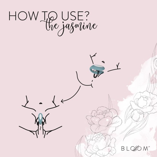 BLOOM - C alakú vibrátor, The Jasmine - Zöld