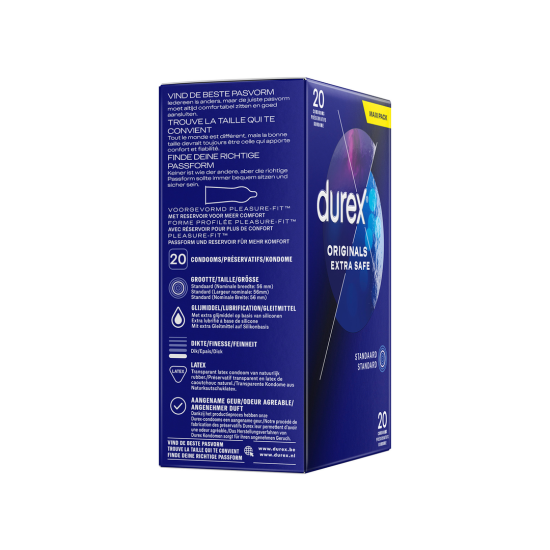 Durex Originals Extra Safe - Óvszerek - 20 darab