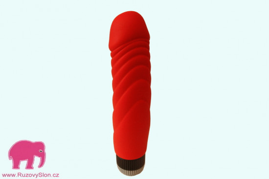 Vibrátor Joystick 18 cm szilikon – piros