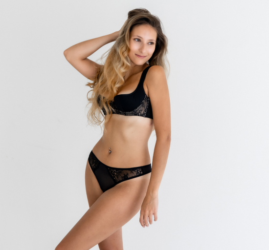 Lust Time fekete melltartó, 90A/XL