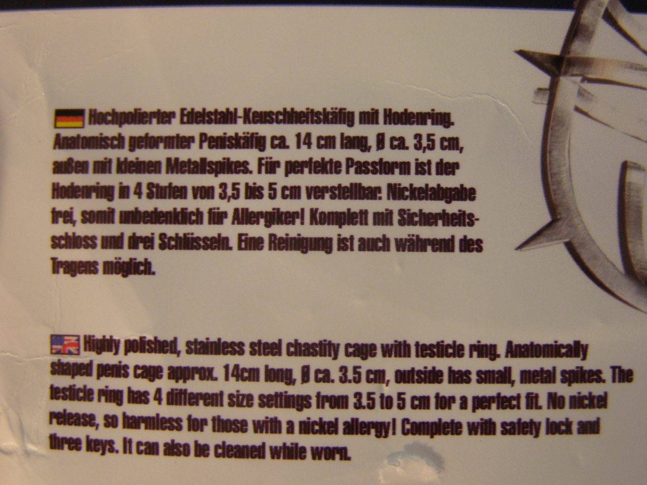 Szűzi öves férfiak - fém ketrec