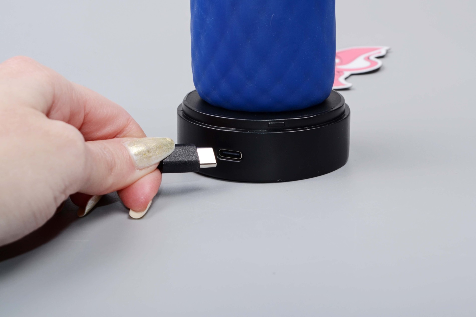 Maszturbátor melegítő állvánnyal Aetheric Cup (11,5 cm) + ajándék erekciós gyűrű