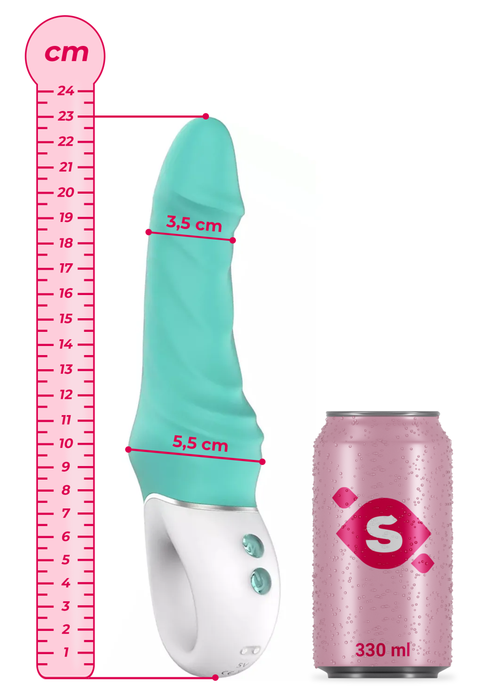 Rumba Blue szilikon vibrátor (23 cm)