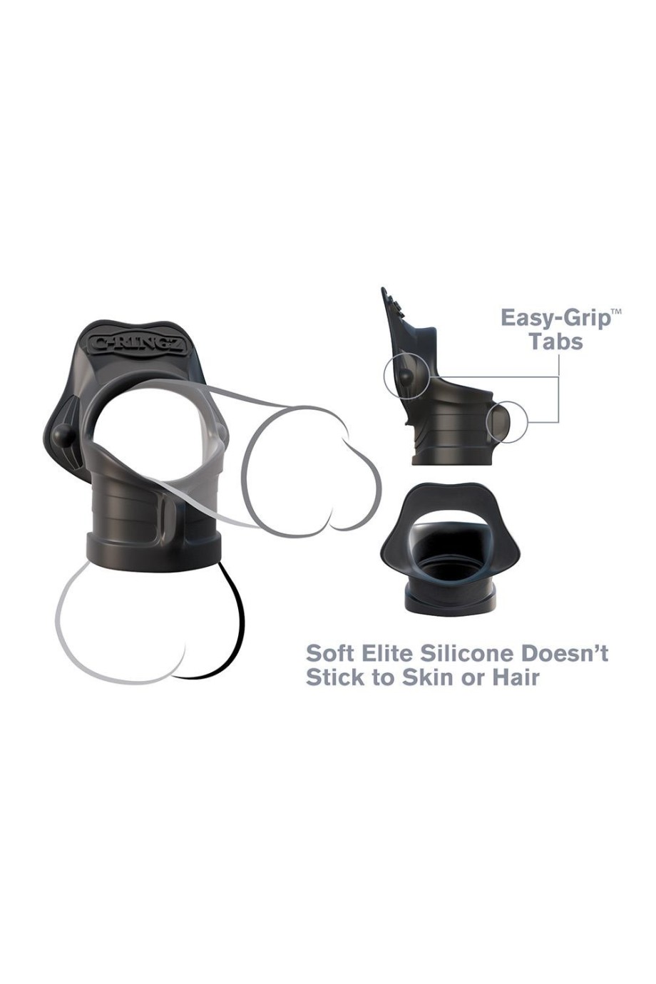 FANTASY C-RINGZ ROCK HARD GYŰRŰ & HERENYÚJTÓ FEKETE