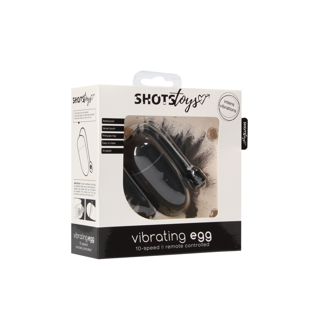 Vibráló tojás 10 sebességgel - Fekete