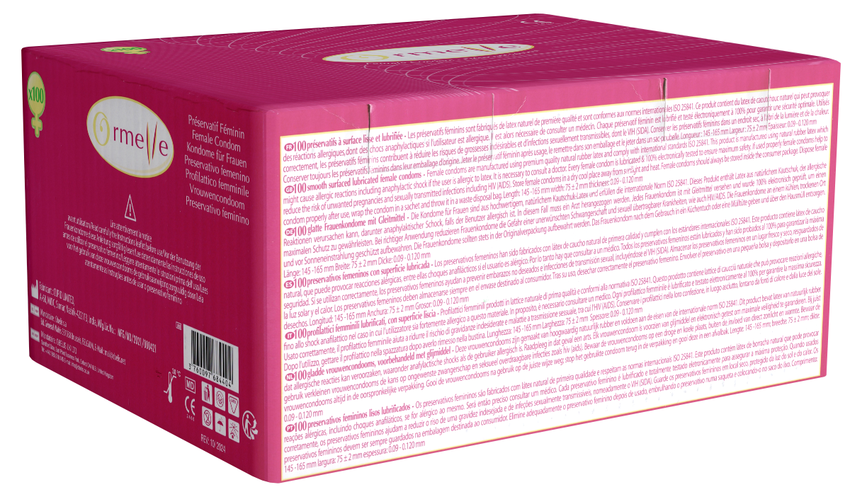 Ormelle Bulk-Pack: Female Condom, 100 pieces