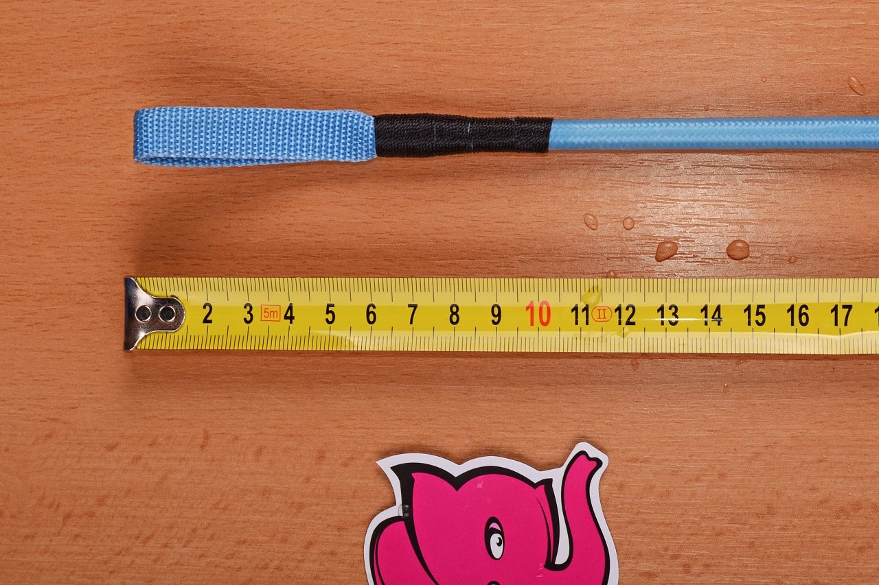 Kék ostor 60cm - megmérjük az ostor hegyének hosszát