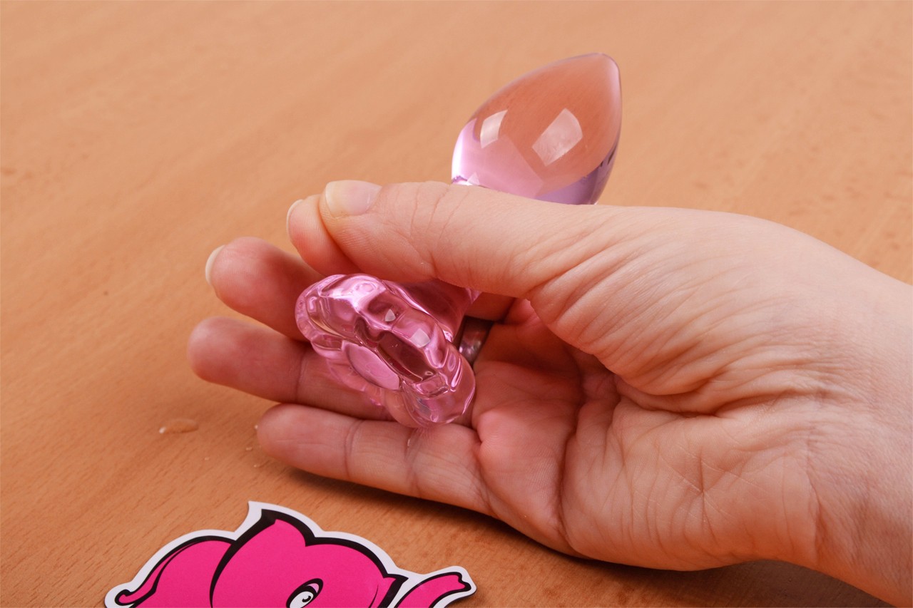 Anális dugó Flower Glass Plug