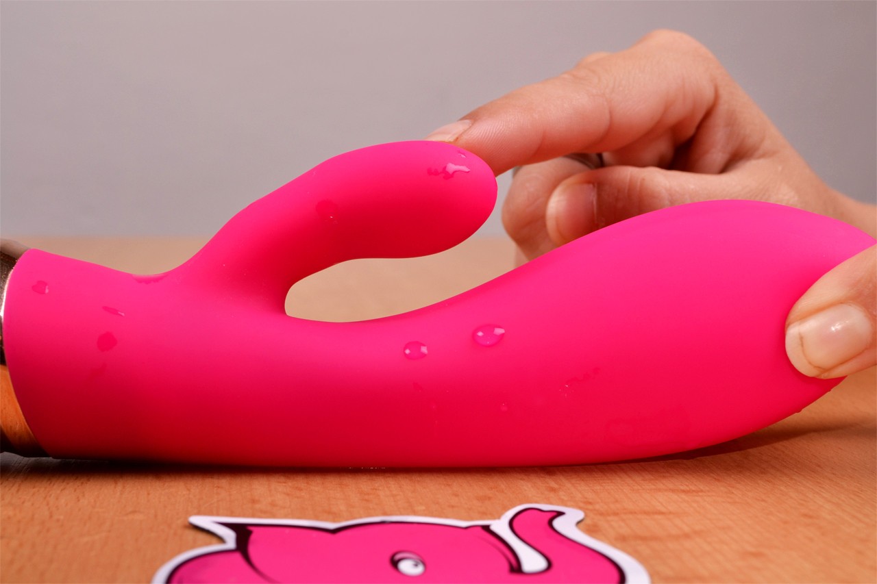 Raspberry Rabbit vibrátor, dupla szilikon kilátással a klitorisz kiemelkedésére