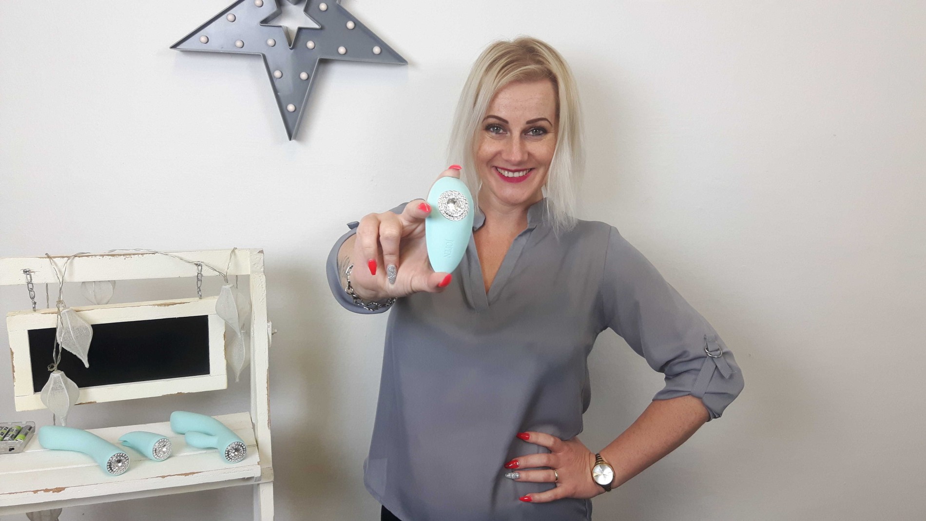 Masszázs vibrátor Turquoise Diamond, Verča