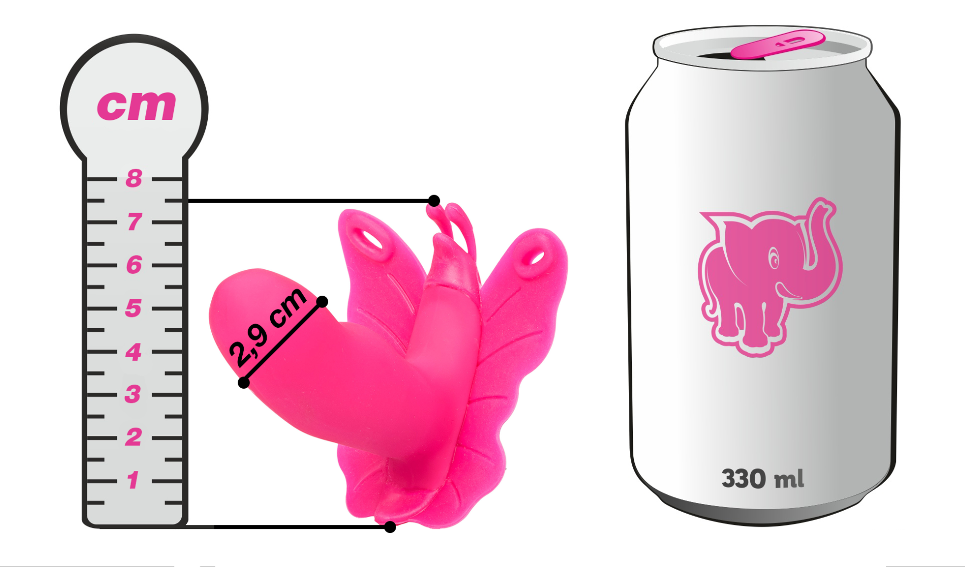 Little Pleasure vibrációs csokornyakkendő - konzerv