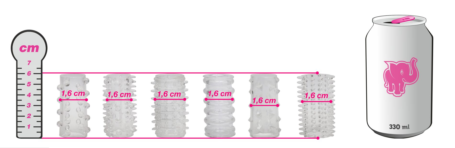 Sexplosion pénisz ujjak - 6 db-os segédeszköz készlet, dobozzal
