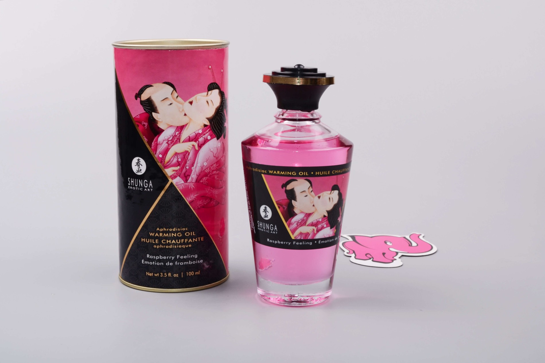 Shunga Aphrodisiac Warm Promising Oil - Édes málna (100 ml)