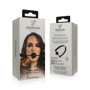 BEDROOM FANTASIES Légáteresztő szilikon szájpecek - Fekete