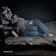 BONERS 3 darabos gyűrűkészlet (lapos gyűrűk)