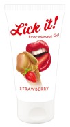 Masszázsgél Lick it! Eper 50 ml