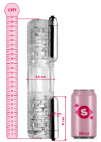 Fejtől fejig rezgő kétoldalas maszturbátor (26,5 cm)