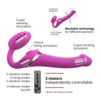 Vibrációs felcsatolható pénisz Multi Orgasm Bendable S távirányítóval