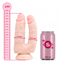 Élethű dildó Double Pleasure (18 cm)