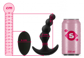 Vibrációs análgyöngysor Vibro Anal Beady távirányítóval (12,8 cm)