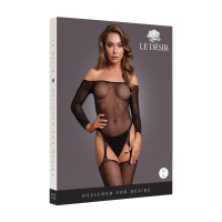 Csillogó váll nélküli bodystocking - Egy méret - Fekete/Arany csillogás
