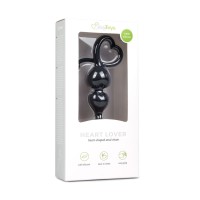 EASYTOYS ANAL COLLECTION Fekete análgyöngyök szív fogantyúval