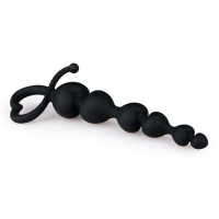 EASYTOYS ANAL COLLECTION Fekete análgyöngyök szív fogantyúval