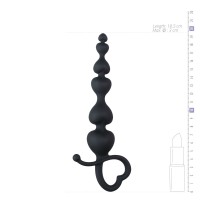 EASYTOYS ANAL COLLECTION Fekete análgyöngyök szív fogantyúval