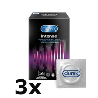 Durex Intense Orgasmic – bordázott óvszerek (10 db)