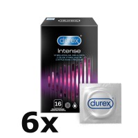 Durex Intense Orgasmic – bordázott óvszerek (10 db)