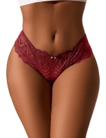 Burgundy Sexy Lace Women Panty