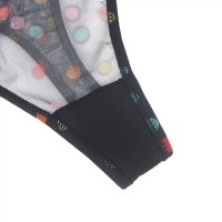 Black Sexy Polka Dot Printed Women Thong XS-M