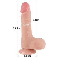 Lovetoy 7.5'' Sliding Skin Dual Layer Dong Flesh III_B15O50_3