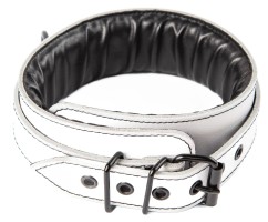 Fehér bőrgallér Sexy Elephant – Aria Collar