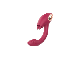Mozgatható fülekkel és G-pont-stimulációval ellátott vibrátor Twin Touch (21 cm)