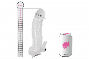 Vibro Man péniszhuzat - méretek egy dobozhoz képest