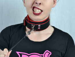 BlackRed bőr nyakörv