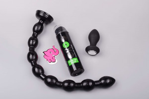 XXL anális golyók tapadókoronggal Xtreme Black (50,2 cm)
