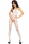 Sensual Dot hálós jumpsuit, fehér